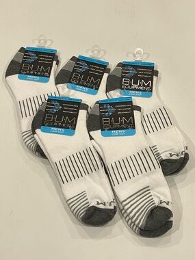 B.U.M. Equipment | Low Cut White & Gray Athletic Socks
